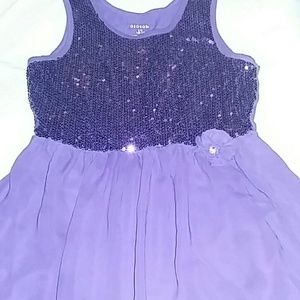 Purple sequin dress girls LG 10-12